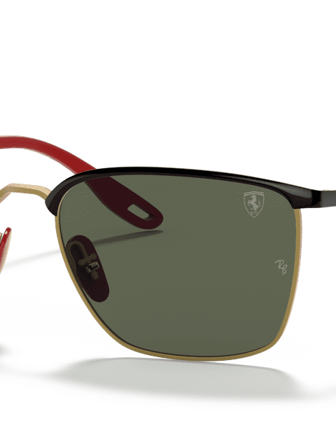 Ray-Ban Sunglasses Unisex Rb3673m Scuderia Ferrari Collection - Red Frame Green Lenses 56-17