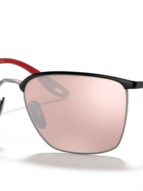 Ray-Ban Sunglasses Unisex Rb3673m Scuderia Ferrari Collection - Red Frame Silver Lenses 56-17 Polarized