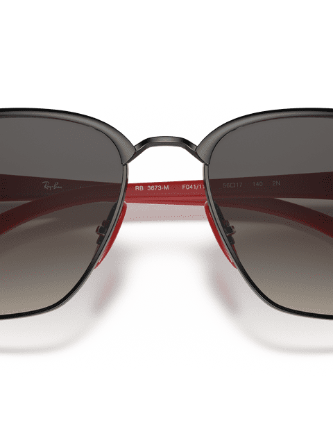 Ray-Ban Sunglasses Unisex Rb3673m Scuderia Ferrari Collection - Red Frame Grey Lenses 56-17