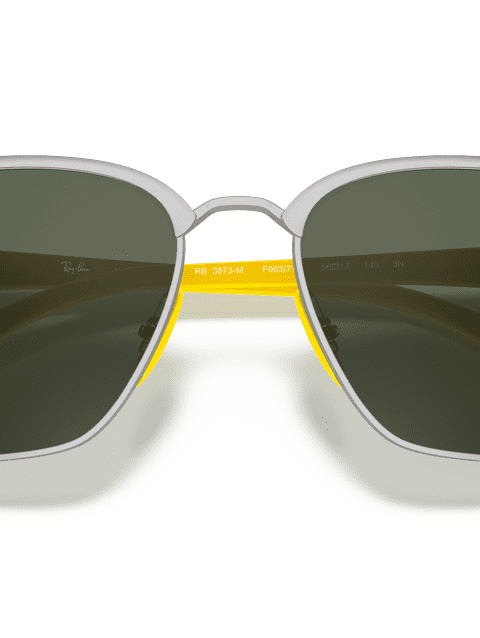 Ray-Ban Sunglasses Unisex Rb3673m Scuderia Ferrari Collection - Yellow Frame Green Lenses 56-17