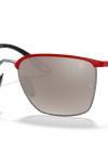 Ray-Ban Sunglasses Unisex Rb3673m Scuderia Ferrari Collection - Black Frame Silver Lenses 56-17 Polarized