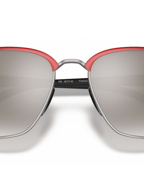 Ray-Ban Sunglasses Unisex Rb3673m Scuderia Ferrari Collection - Black Frame Silver Lenses 56-17 Polarized