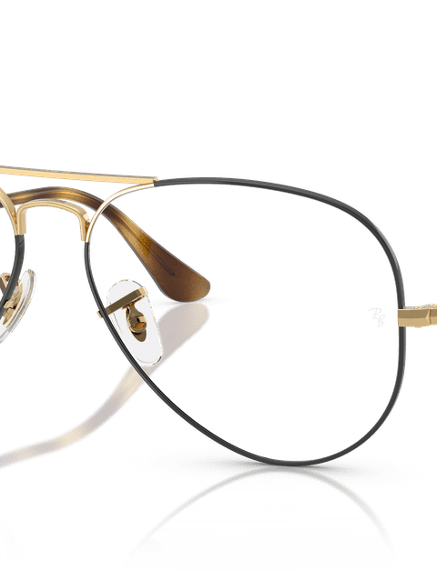 Ray-Ban Eyeglasses Unisex Aviator Optics Prescription - Arista Frame Clear Lenses 58-14 Polarized