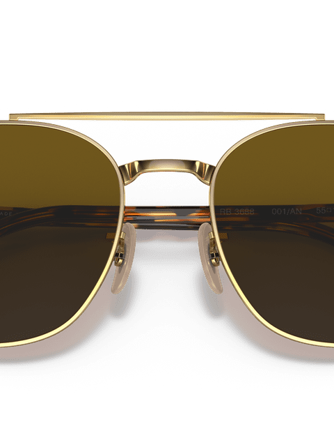 Ray-Ban Sunglasses Unisex Rb3688 - Yellow Havana Vintage Frame Brown Lenses 55-19 Polarized