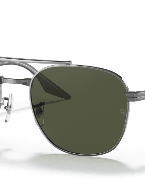 Ray-Ban Sunglasses Unisex Rb3688 - Grey On Transparent Frame Green Lenses 52-19