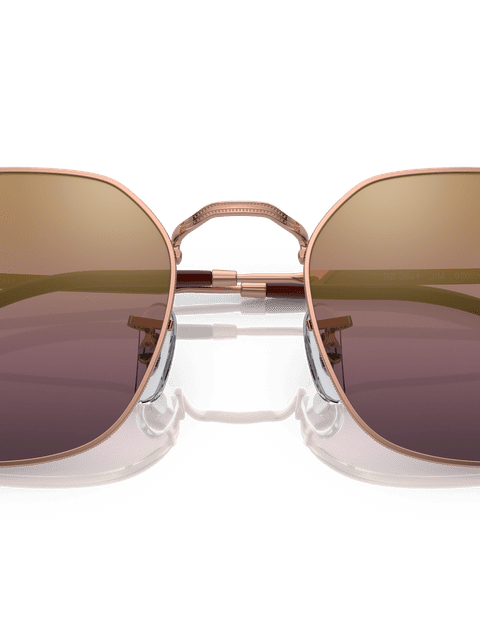 Ray-Ban Sunglasses Unisex Jim - Rose Gold Frame Red Lenses 55-20 Polarized