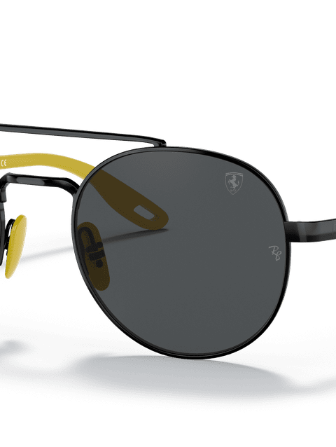 Ray-Ban Sunglasses Unisex Rb3696m Scuderia Ferrari Collection - Black Frame Grey Lenses 51-20