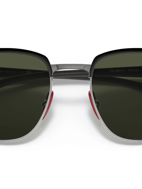 Ray-Ban Sunglasses Unisex Rb3698m Scuderia Ferrari Collection - Black Frame Green Lenses 53-20