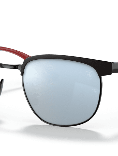 Ray-Ban Sunglasses Unisex Rb3698m Scuderia Ferrari Collection - Red Frame Silver Lenses 53-20