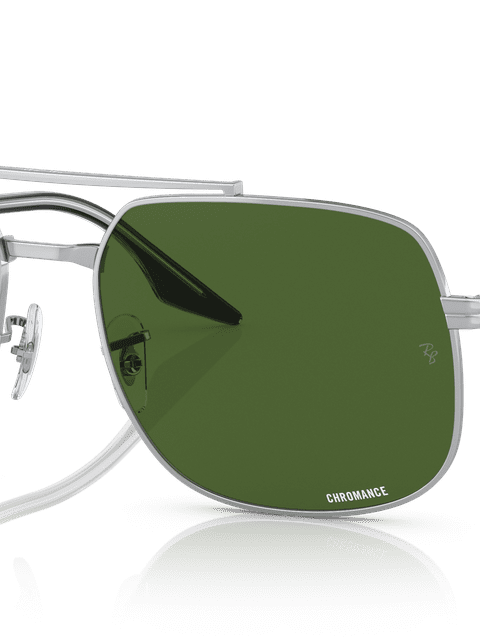 Ray-Ban Sunglasses Unisex Rb3699 - Black On Transparent Frame Green Lenses 59-18 Polarized