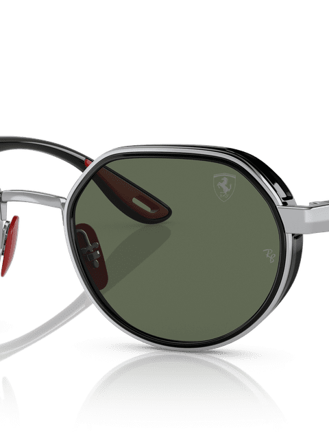 Ray-Ban Sunglasses Unisex Rb3703m Scuderia Ferrari Collection - Black Frame Green Lenses 51-21