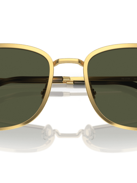 Ray-Ban Sunglasses Man Rb3705 - Arista Gold Frame Green Lenses 57-19