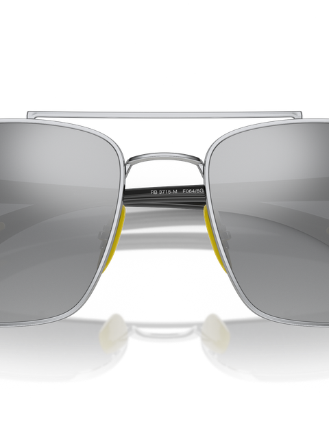 Ray-Ban Sunglasses Man Rb3715m Scuderia Ferrari Collection - Grey Frame Silver Lenses 58-18