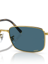 Ray-Ban Sunglasses Unisex Rb3717 - Gold Frame Blue Lenses 57-18 Polarized