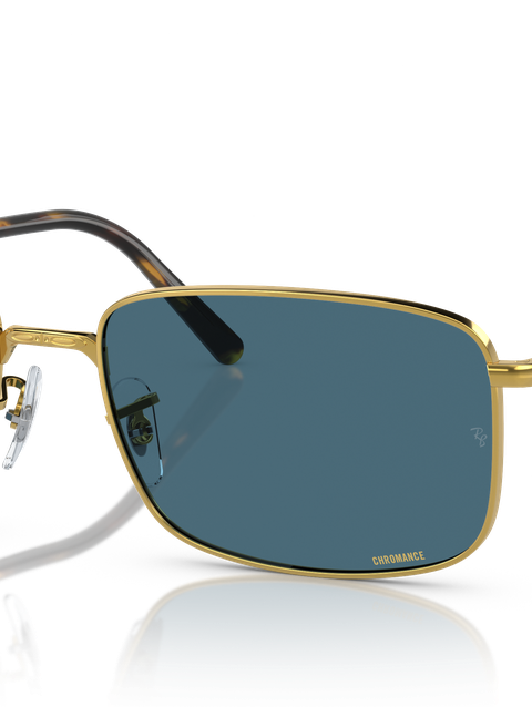 Ray-Ban Sunglasses Unisex Rb3717 - Gold Frame Blue Lenses 57-18 Polarized