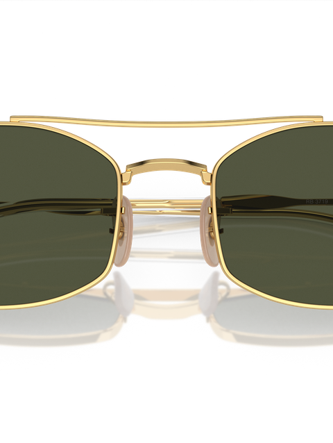 Ray-Ban Sunglasses Unisex Rb3719 - Arista Gold Frame Green Lenses 51-20