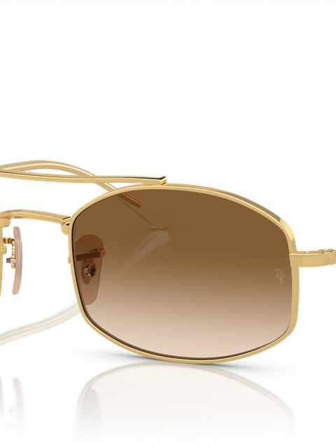 Ray-Ban Sunglasses Unisex Rb3719 - Arista Gold Frame Brown Lenses 51-20