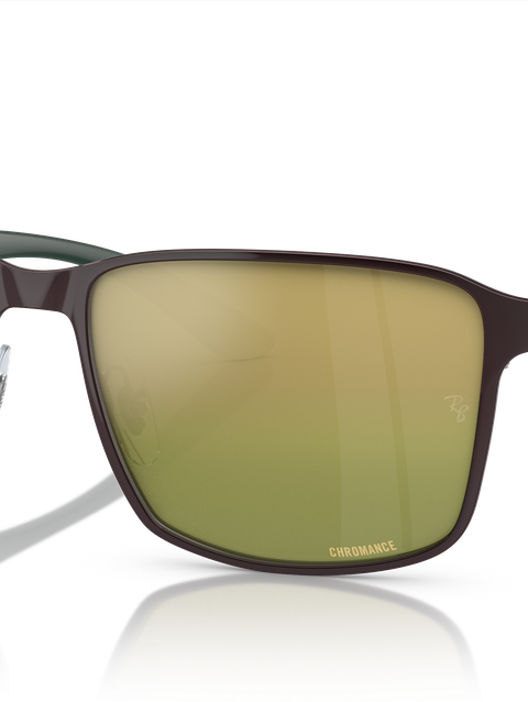 Ray-Ban Sunglasses Unisex Rb3721ch Chromance - Green Frame Green Lenses 59-17 Polarized