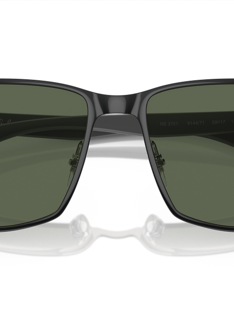 Ray-Ban Sunglasses Unisex Rb3721 - Silver Frame Green Lenses 59-17