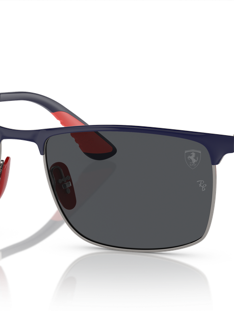 Ray-Ban Sunglasses Unisex Rb3726m Scuderia Ferrari Collection - Gunmetal Frame Grey Lenses 57-18