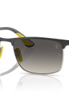 Ray-Ban Sunglasses Unisex Rb3726m Scuderia Ferrari Collection - Silver Frame Grey Lenses 57-18