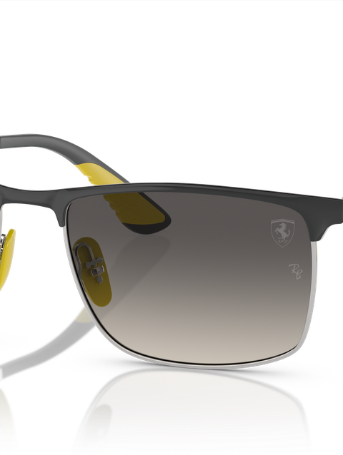 Ray-Ban Sunglasses Unisex Rb3726m Scuderia Ferrari Collection - Silver Frame Grey Lenses 57-18