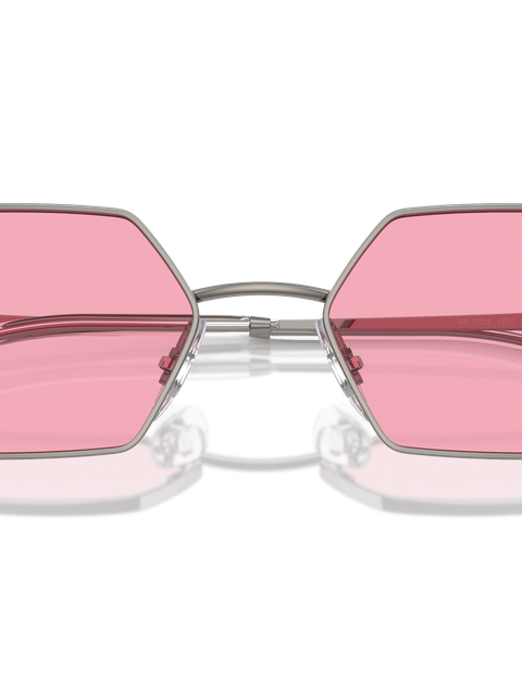 Ray-Ban Sunglasses Unisex Yevi Bio-based - Gunmetal Frame Pink Lenses 55-18