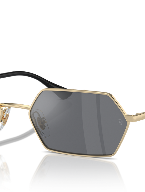 Ray-Ban Sunglasses Unisex Yevi Bio-based - Light Gold Frame Grey Lenses 55-18