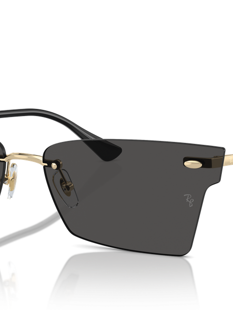 Ray-Ban Sunglasses Unisex Xime Bio-based - Light Gold Frame Grey Lenses 64-15