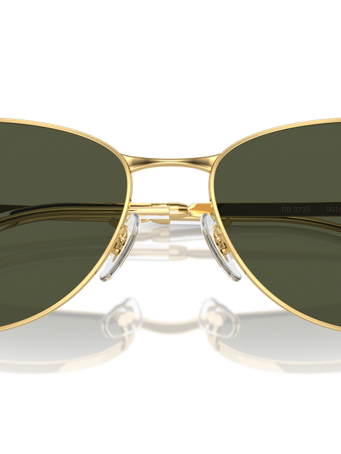 Ray-Ban Sunglasses Unisex Rb3733 - Arista Gold Frame Green Lenses 56-17