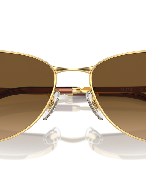 Ray-Ban Sunglasses Unisex Rb3733 - Arista Gold Frame Brown Lenses 56-17 Polarized