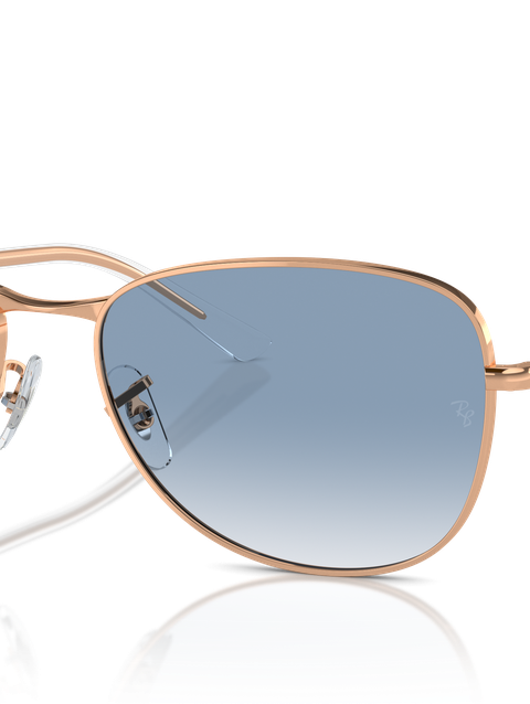 Ray-Ban Sunglasses Unisex Rb3733 - Rose Gold Frame Blue Lenses 56-17