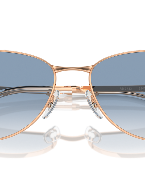 Ray-Ban Sunglasses Unisex Rb3733 - Rose Gold Frame Blue Lenses 56-17