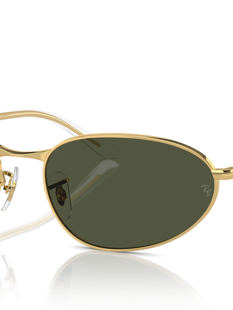 Ray-Ban Sunglasses Unisex Rb3734 - Arista Gold Frame Green Lenses 56-18