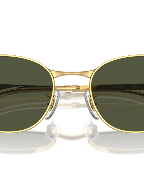 Ray-Ban Sunglasses Unisex Rb3734 - Arista Gold Frame Green Lenses 56-18