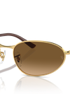 Ray-Ban Sunglasses Unisex Rb3734 - Arista Gold Frame Brown Lenses 56-18 Polarized