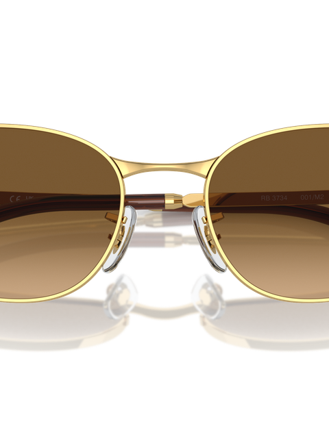 Ray-Ban Sunglasses Unisex Rb3734 - Arista Gold Frame Brown Lenses 56-18 Polarized