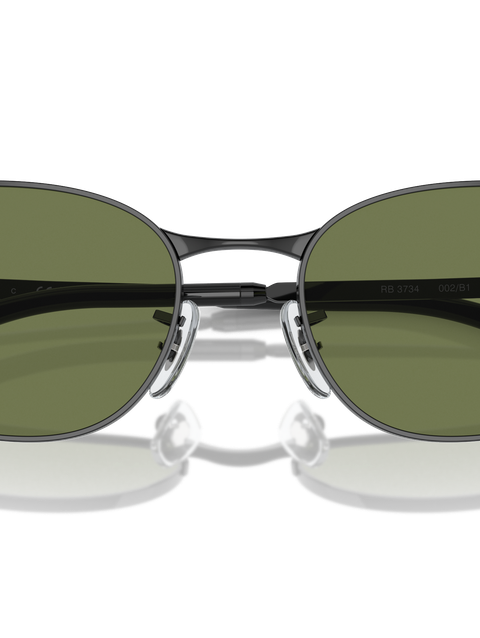 Ray-Ban Sunglasses Unisex Rb3734 - Black Frame Green Lenses 56-18