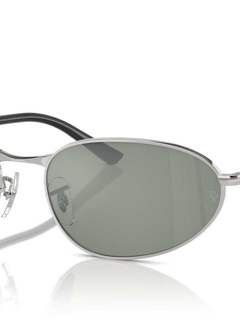 Ray-Ban Sunglasses Unisex Rb3734 - Silver Frame Green Lenses 56-18