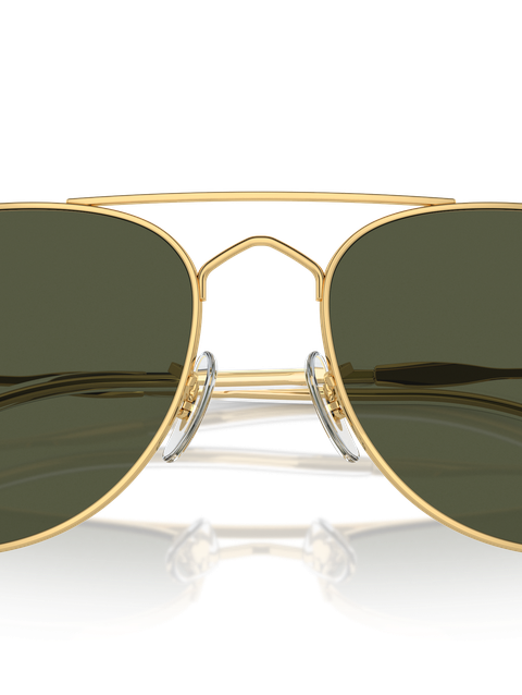 Ray-Ban Sunglasses Unisex Bain Bridge - Arista Gold Frame Green Lenses 57-17