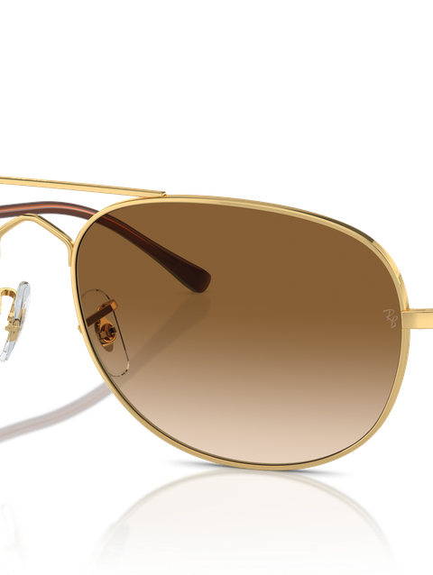 Ray-Ban Sunglasses Unisex Bain Bridge - Arista Gold Frame Brown Lenses 60-17