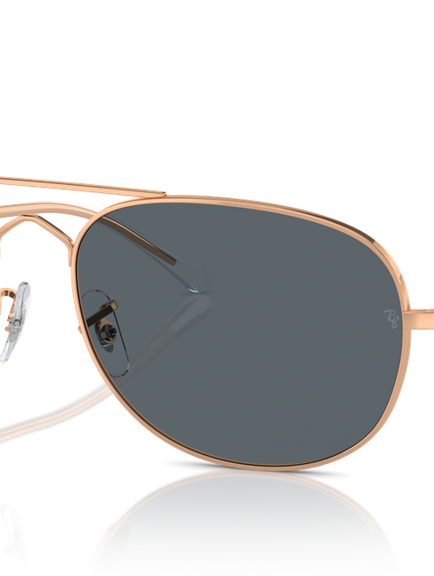 Ray-Ban Sunglasses Unisex Bain Bridge - Rose Gold Frame Blue Lenses 57-17