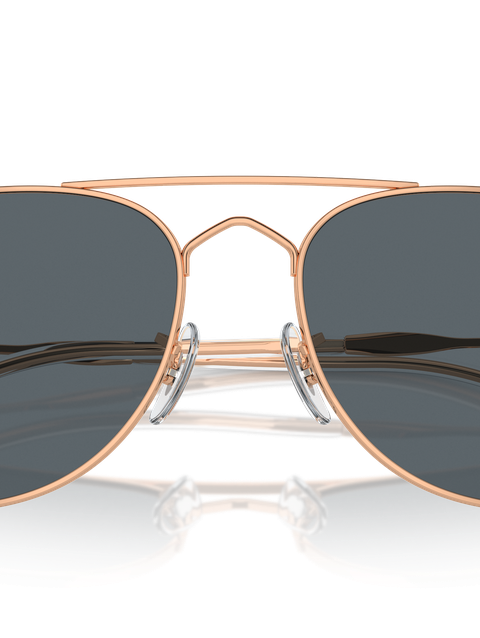 Ray-Ban Sunglasses Unisex Bain Bridge - Rose Gold Frame Blue Lenses 57-17