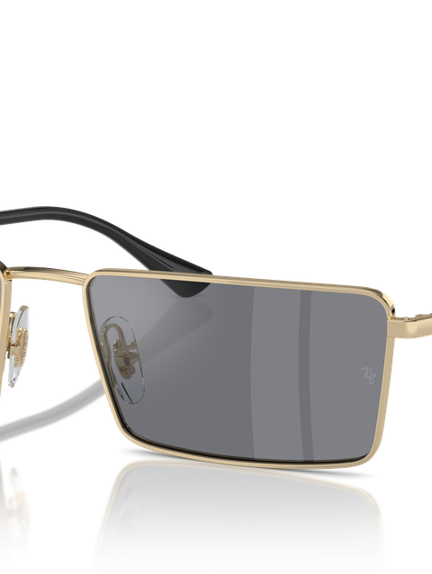 Ray-Ban Sunglasses Unisex Emy Bio-based - Gold Frame Grey Lenses 56-17