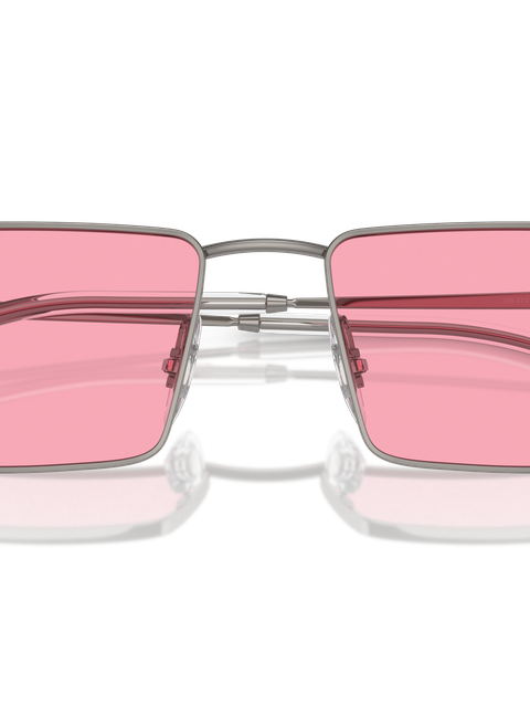 Ray-Ban Sunglasses Unisex Emy Bio-based - Gunmetal Frame Pink Lenses 56-17