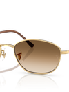 Ray-Ban Sunglasses Woman Rb3749 - Arista Gold Frame Brown Lenses 55-18