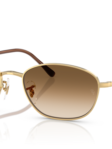 Ray-Ban Sunglasses Woman Rb3749 - Arista Gold Frame Brown Lenses 55-18