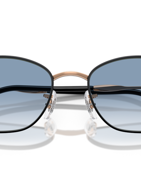 Ray-Ban Sunglasses Woman Rb3749 - Rose Gold Frame Blue Lenses 55-18