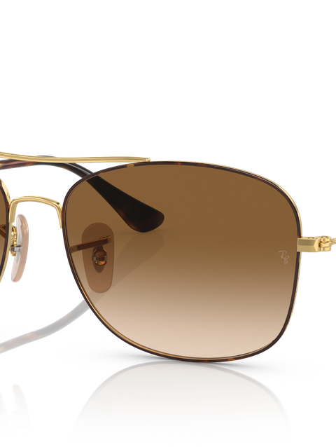 Ray-Ban Sunglasses Unisex Rb3799 - Gold Frame Brown Lenses 57-15