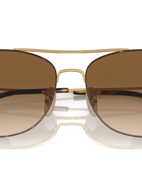 Ray-Ban Sunglasses Unisex Rb3799 - Gold Frame Brown Lenses 57-15